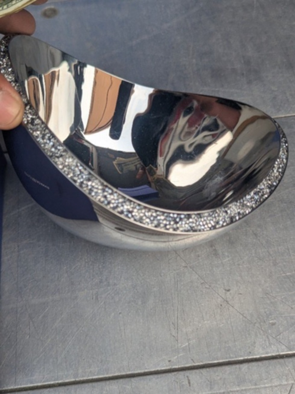 Swarovski Silver Crystal-Embellished Decorative Dish